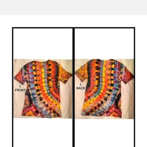 Hanes Vibrant Orange-Blue Tie-Dye